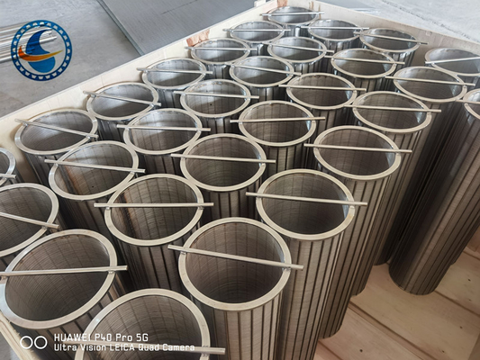 İp bağlantısı Ters Wedge Tel Ekranı 0.5m-2.0m Yükseklik 0.1mm-10mm Slot Genişliği