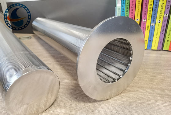 304 Paslanmaz Çelik Çubuk Temelli Devamlı Slot Wedge Wire Mesh Filtre Türü Dışarıdan İçeriye Tel Şekli 3 * 4.6mm V Şekli