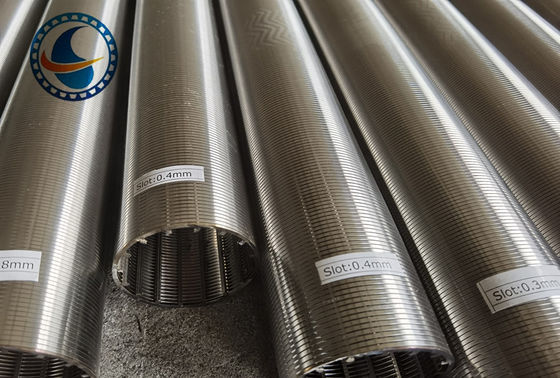 End bağlantısı ile özelleştirilebilir paslanmaz çelik 304 Wedge Wire ekran silindir