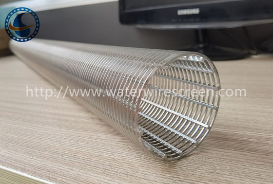 Ss304 Saf Yuvarlak Sargı 2mm Yuvalı Kama Tel Ekran Tüpü Katı Sıvı Ayırma